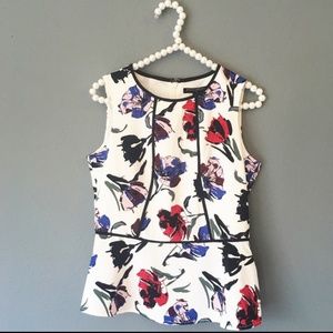 Banana Republic Floral Peplum top